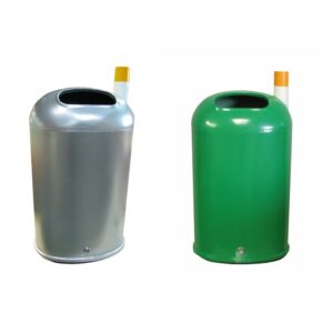 Abfallbehaelter-50l-weissaluminium--gruen-mit-zigaretteneinwurf